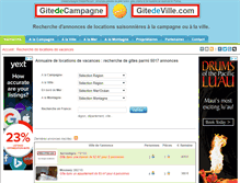 Tablet Screenshot of gitedecampagne.gitedeville.com